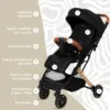 Carucior sport AppeKids Travel Black ultracompact
