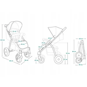 Carucior sport Lionelo  Annet Tour Negru