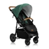 Carucior sport Lionelo Natt de la nastere cu accesorii si capotina XXL reglabila 0-22 kg verde
