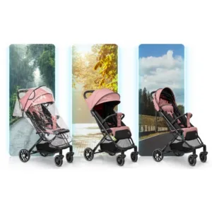 Carucior sport pentru copii Nukido Paseo Roz cu suspensii