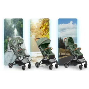 Carucior sport pentru copii Nukido Paseo Verde cu suspensii