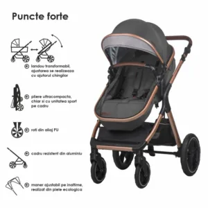 Carucior transformabil 3in1 Coccolle Melora