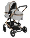 Carucior transformabil KikkaBoo 3in1 Amaia Light Grey pana la 22kg