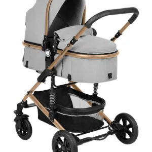 Carucior transformabil KikkaBoo 3in1 Amaia Light Grey pana la 22kg
