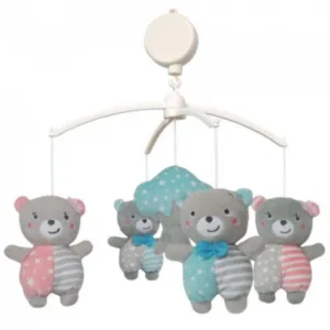 Carusel muzical Baby Mix ursoaice gri