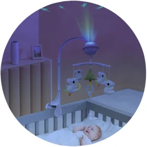 Carusel muzical pentru patut Chipolino Koala cu proiector