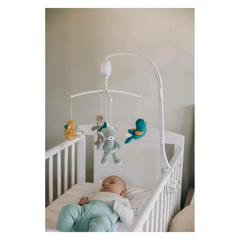 Carusel muzical pentru patut Free2Play cu 5 jucarii din plus Max the Bear