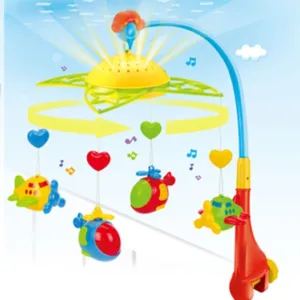 Carusel muzical universal cu lumini Fairyland Plane