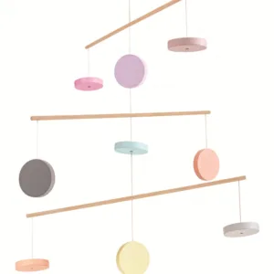 Carusel pentru patutul bebelusului model pastel