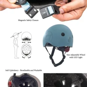 Casca de protectie pentru copii Scoot  Ride cu finisaj mat si sistem de reglare magnetic M-L