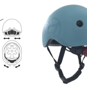 Casca de protectie pentru copii cu sistem de reglare magnetic cu led Scoot Ride Rose S-M 3 ani+
