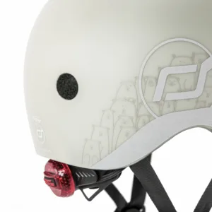 Casca de protectie pentru copii sistem de reglare magnetic cu led XXS-S 45-51 cm 1 an+ Ash Reflectorizant Scoot Ride