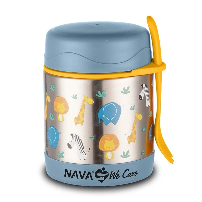 Caserola din inox Nava We care Animal Blue 350 ml
