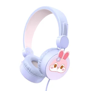 Casti audio cu urechi de iepuras si microfon incorporat
