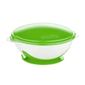 Castron cu ventuza si capac BabyJem Green