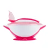 Castron cu ventuza si lingura Baby Ono Pink