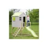 Casuta de gradina Lime Lodge cu platforma si tobogan M22L