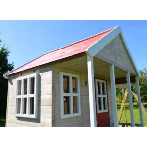 Casuta de gradina Nordic Adventure House cu platforma cu loc pentru nisip