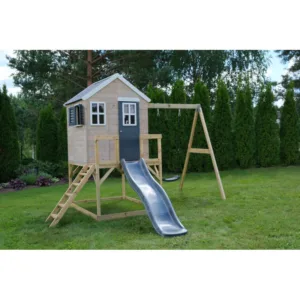 Casuta de gradina grey Lodge cu platforma