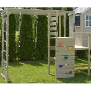 Casuta de gradina grey Lodge cu tobogan