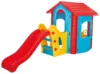 Casuta de gradina pentru copii Pilsan Happy House Blue cu tobogan integrat