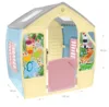 Casuta de joaca Mochtoys Happy House ferestre roz pastel