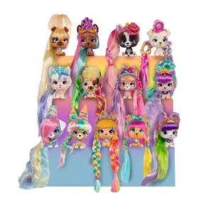 Catelus cu 9 surprize VIP Pets Color Boost
