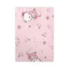 Cearceaf bumbac ranforce 100 x 150 cm Pink Ballerina Bear