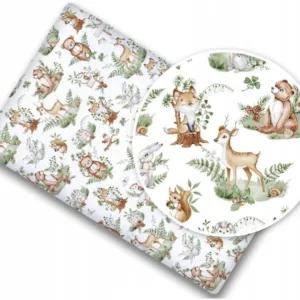 Cearceaf cu banda elastica 120x60 cm Forest Animals
