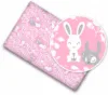 Cearceaf cu banda elastica 140x70 cm Pink Rabbit