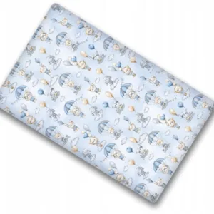 Cearceaf cu banda elastica pentru pat copii dimensiune 120 x 60 cm 100 bumbac