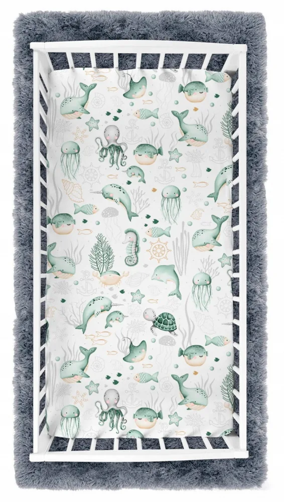 Cearceaf cu banda elastica pentru pat copii