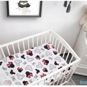 Cearceaf cu banda elastica pentru pat copii dimensiune 160 x 80 cm