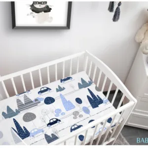 Cearceaf cu banda elastica pentru pat copii dimensiune 160x80 cm