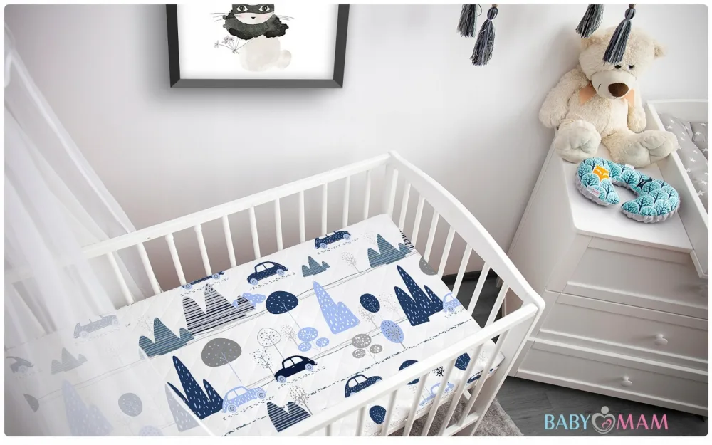 Cearceaf cu banda elastica pentru pat copii dimensiune 160x80 cm