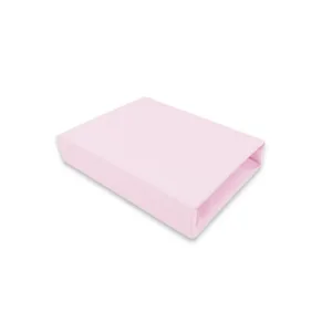 Cearceaf cu elastic Qmini pentru patut 90x40 cm din bumbac jersey Pink
