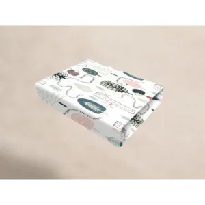 Cearceaf cu elastic Qmini pentru patut co-sleeper Aurora 76x43 cm Hedgehog