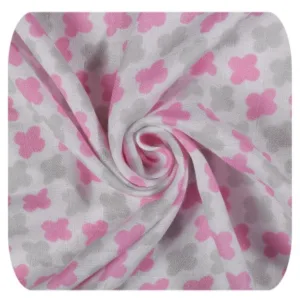Cearceaf cu elastic din bambus 60x120 cm Pink Cross XKKO