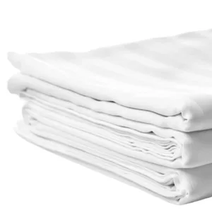 Cearceaf de pat Somnart din damasc alb 160 x 240 cm