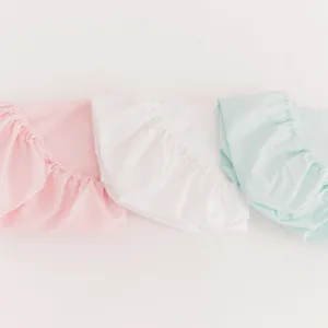 Cearceaf din bumbac cu elastic 120x60 alb