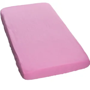 Cearceaf din bumbac cu elastic 120x60 cm Roz