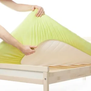 Cearceaf din bumbac cu elastic 120x60 cm Verde deschis