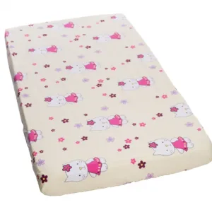 Cearceaf din bumbac cu elastic Kitty 120x60 cm
