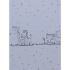 Cearceaf din bumbac pentru saltea 120x60 cm Animalute fond alb Beberoyal