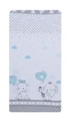 Cearceaf din bumbac pentru saltea 120x60 cm Elefant cu balon inima Beberoyal