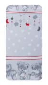 Cearceaf din bumbac pentru saltea 120x60 cm Urs iepuras gri Beberoyal