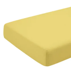 Cearceaf galben KidsDecor cu elastic din bumbac 70x110 cm