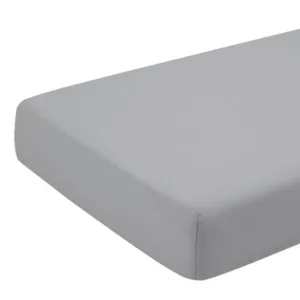 Cearceaf gri KidsDecor cu elastic din bumbac 70x110 cm
