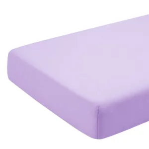 Cearceaf mov KidsDecor cu elastic din bumbac 70x110 cm