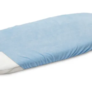 Cearceaf pentru saltea landou copii Sensillo Terry Blue 75x35 cm cu elastic roata